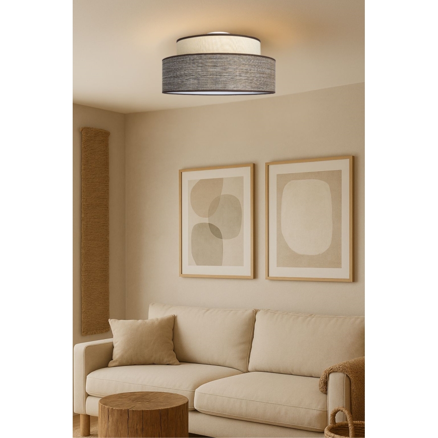 Laevalgusti GRACE 1xE27/60W/230V d. 40 cm kreemikas/pruun