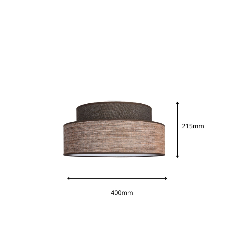 Laevalgusti GRACE 1xE27/60W/230V d. 40 cm pruun/beež