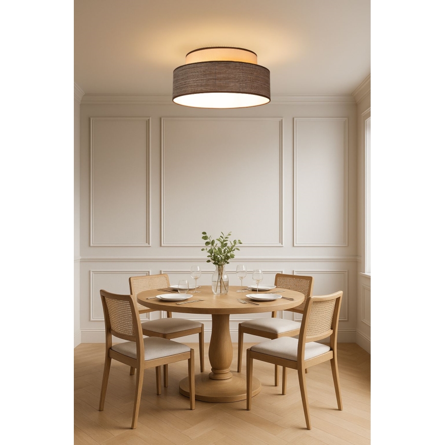 Laevalgusti GRACE 1xE27/60W/230V kreemikas/pruun