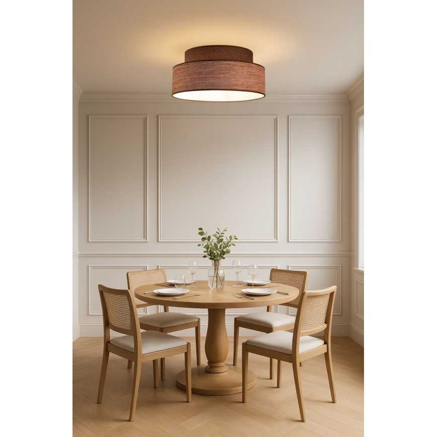 Laevalgusti GRACE 1xE27/60W/230V pruun/beež