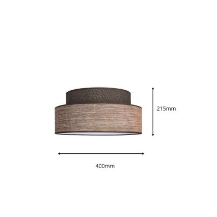Laevalgusti GRACE 1xE27/60W/230V pruun/beež