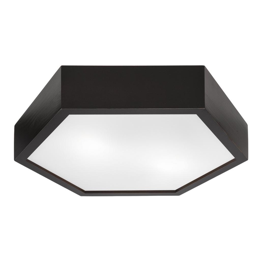 Laevalgusti HEX 2xE27/60W/230V d. 43 cm mänd Must vengepuu