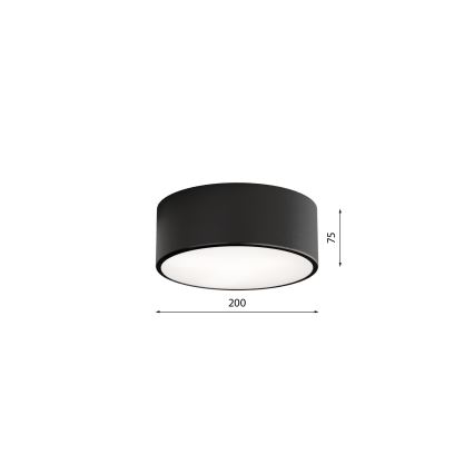 Laevalgusti koos anduriga CLEO 1xE27/40W/230V d. 20 cm must