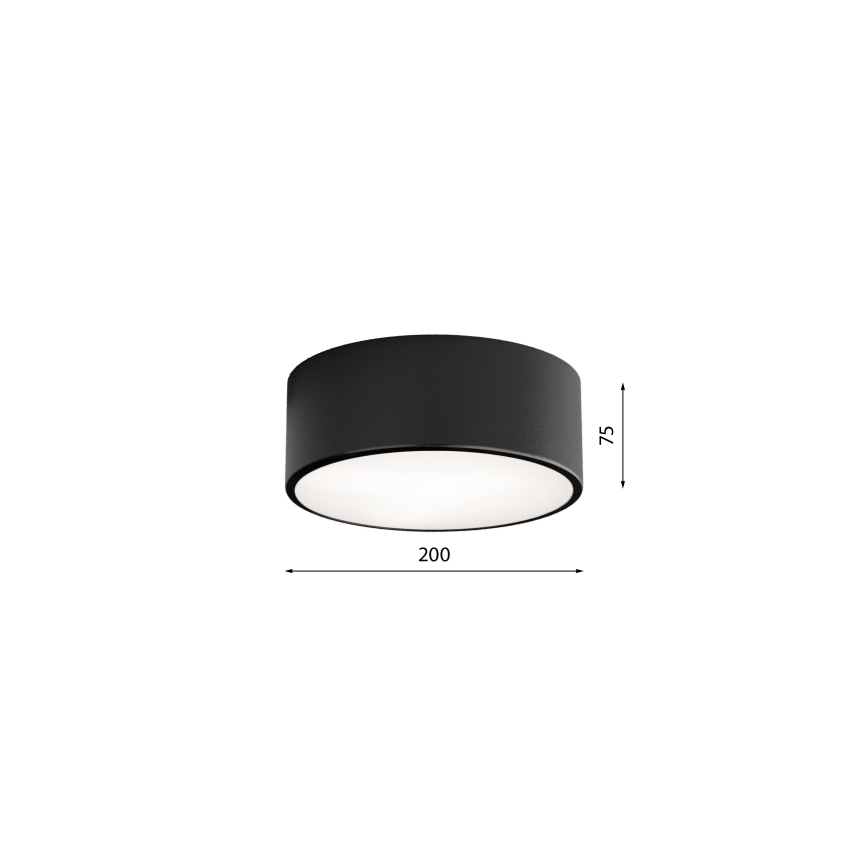 Laevalgusti koos anduriga CLEO 1xE27/40W/230V d. 20 cm must