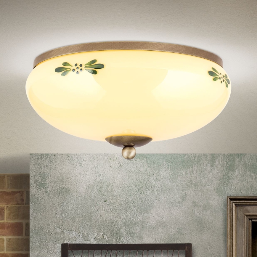 Laevalgusti LANDHAUS 2xE27/60W/230V d. 28 cm pronks/beež
