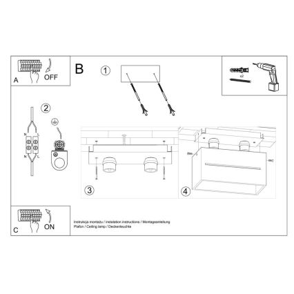 Laevalgusti LOBO 2xGU10/40W/230V hall