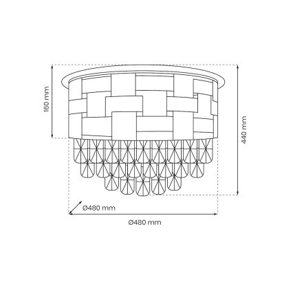 Laevalgusti LUXURIA 9xE14/40W/230V d. 48 cm kuldne