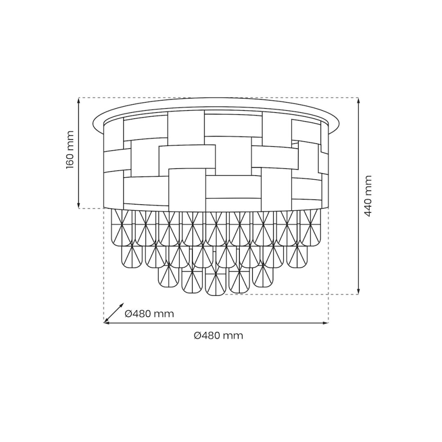 Laevalgusti LUXURIA 9xE14/40W/230V d. 48 cm kuldne