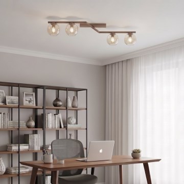 Laevalgusti NATON 4xE14/10W/230V beež/suitsune beež