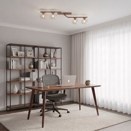 Laevalgusti NATON 4xE14/10W/230V beež/suitsune beež
