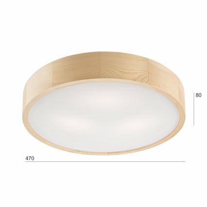 Laevalgusti NATURAL 3xE27/60W/230V ø 47 cm mänd