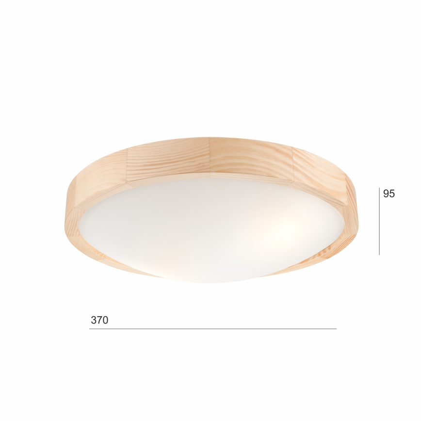 Laevalgusti NATURAL SLIM 2xE27/60W/230V Ø 37 cm mänd