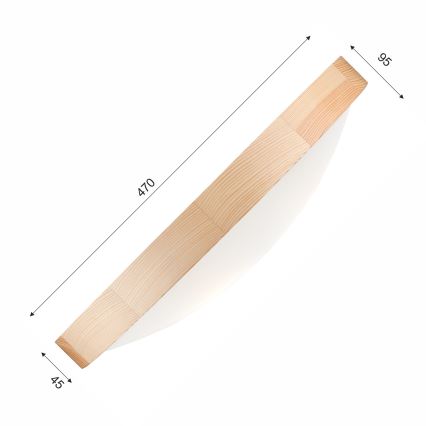 Laevalgusti NATURAL SLIM 3xE27/60W/230V diameeter 47 cm mänd