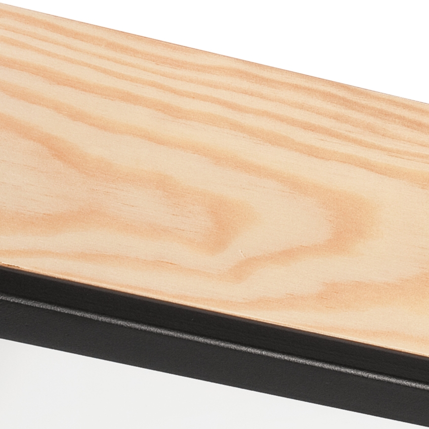 Laevalgusti NATURAL SQUARE 2xE27/15W/230V 31x31 cm mänd/must