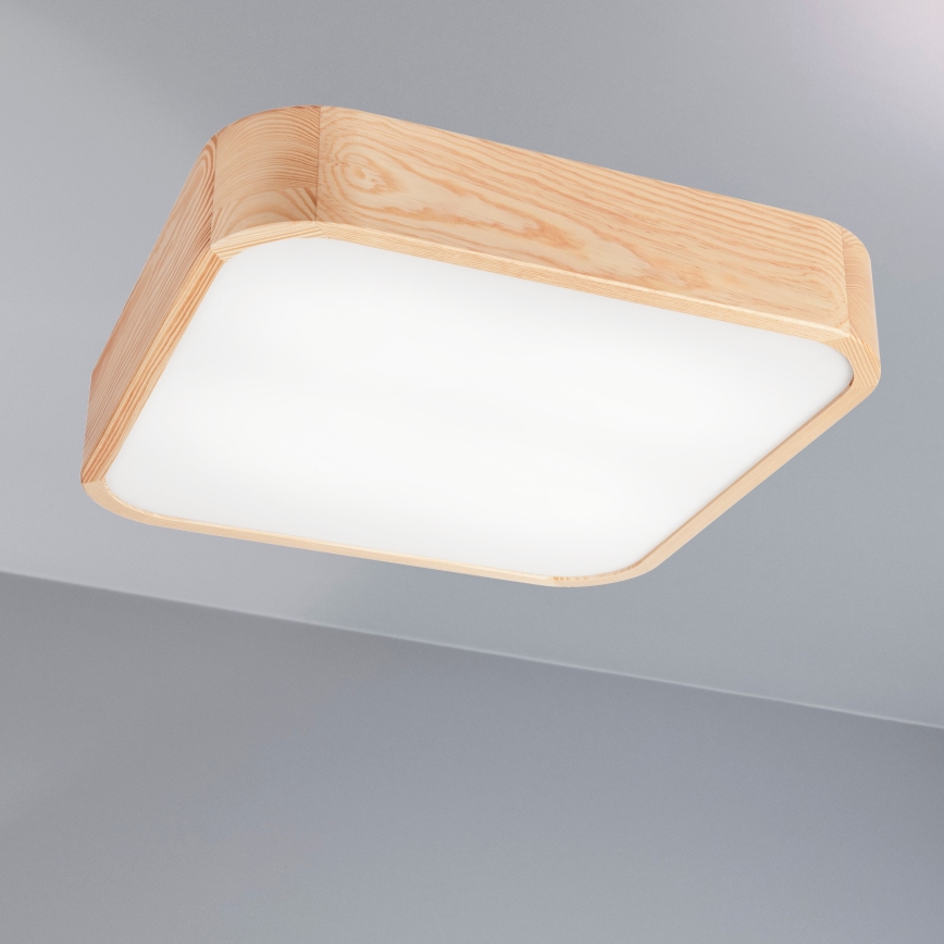 Laevalgusti NATURAL SQUARE 4xE27/15W/230V 45x45 cm mänd
