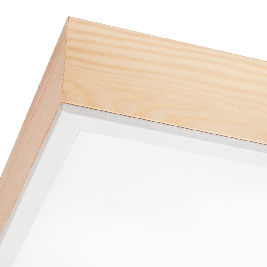 Laevalgusti NATURAL SQUARE 4xE27/15W/230V 48x48 cm mänd/valge