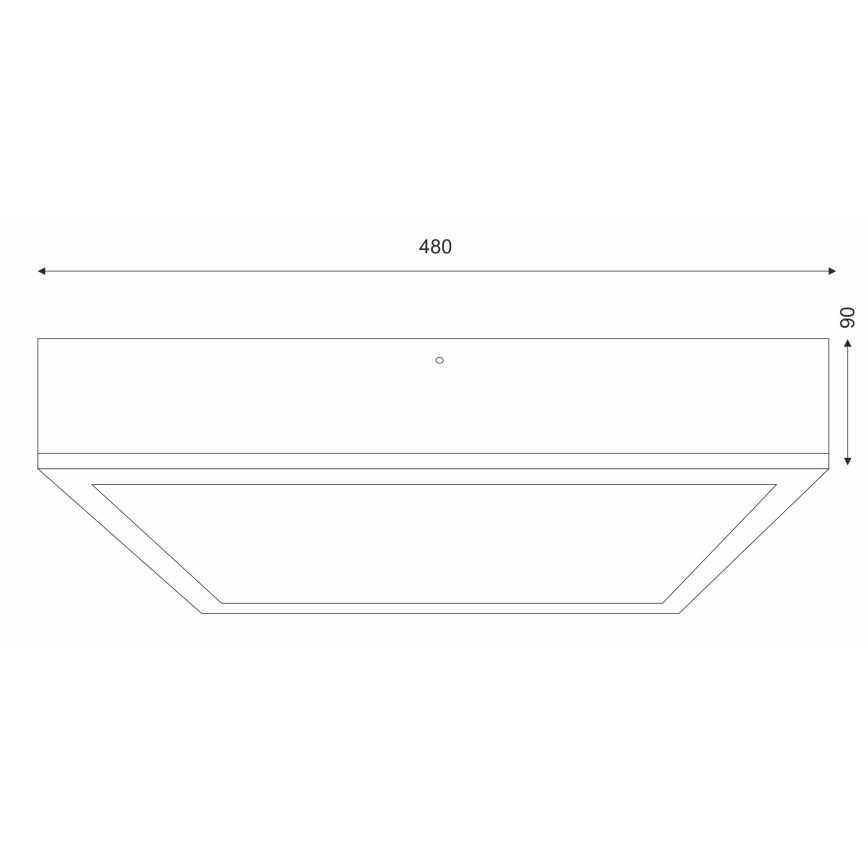Laevalgusti NATURAL SQUARE 4xE27/15W/230V 48x48 cm mänd/valge