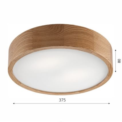 Laevalgusti OAK 2xE27/60W/230V tamm ø 37,5 cm