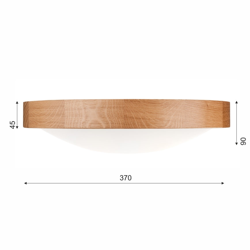 Laevalgusti OAK SLIM 2xE27/60W/230V tamm ø 37 cm - FSC sertifitseeritud