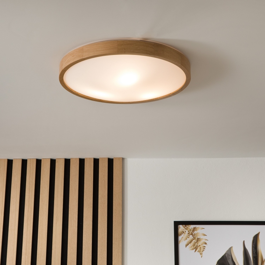 Laevalgusti OAK SLIM 3×E27/60W/230V Tamm ø 47 cm