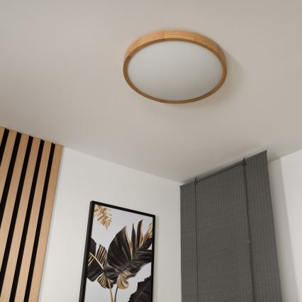 Laevalgusti OAK SLIM 3×E27/60W/230V Tamm ø 47 cm