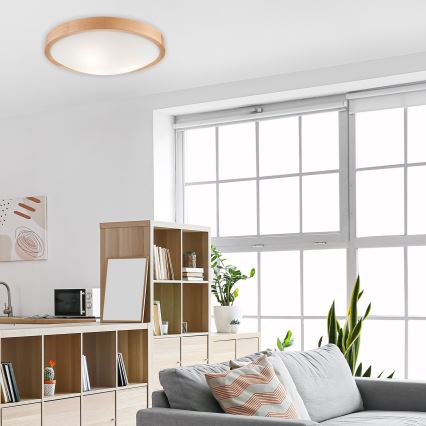 Laevalgusti OAK SLIM 3×E27/60W/230V Tamm ø 47 cm