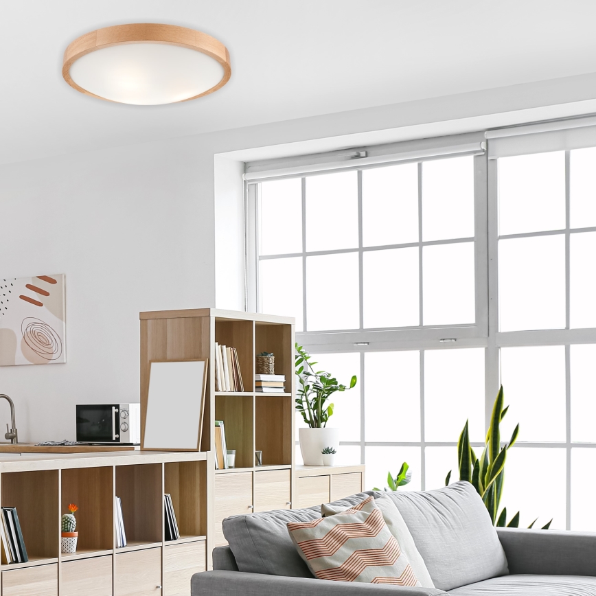 Laevalgusti OAK SLIM 3×E27/60W/230V Tamm ø 47 cm