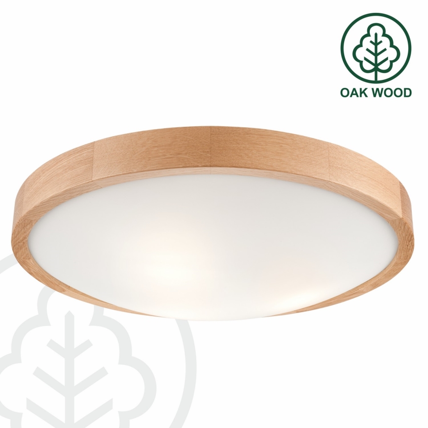 Laevalgusti OAK SLIM 3×E27/60W/230V Tamm ø 47 cm