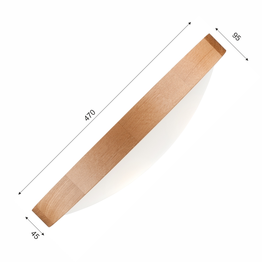 Laevalgusti OAK SLIM 3×E27/60W/230V Tamm ø 47 cm