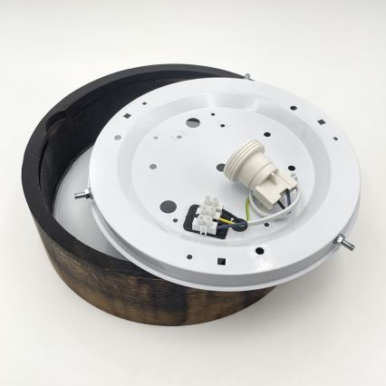 Laevalgusti OAK SMOKY 1xE27/15W/230V ø 27,5 cm tamm/tumepruun