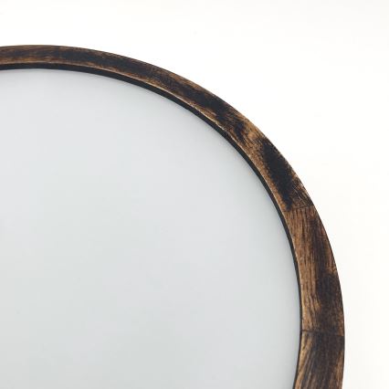 Laevalgusti OAK SMOKY 1xE27/15W/230V ø 27,5 cm tamm/tumepruun
