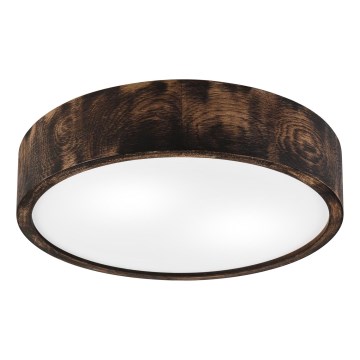 Laevalgusti OAK SMOKY 2xE27/15W/230V ø 37,5 cm tamm/tumepruun