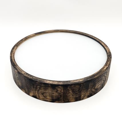Laevalgusti OAK SMOKY 2xE27/15W/230V ø 37,5 cm tamm/tumepruun