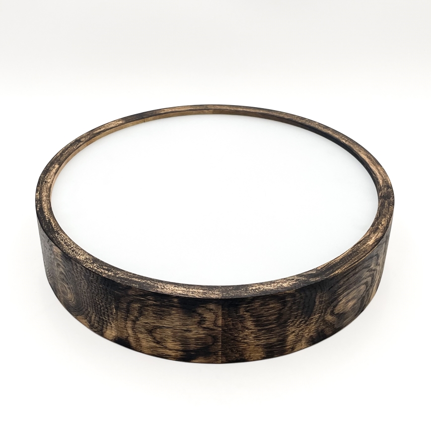 Laevalgusti OAK SMOKY 2xE27/15W/230V ø 37,5 cm tamm/tumepruun