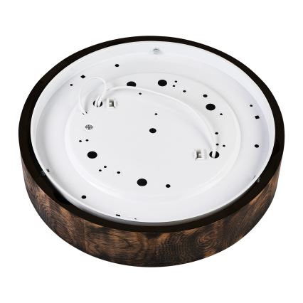Laevalgusti OAK SMOKY 2xE27/15W/230V ø 37,5 cm tamm/tumepruun