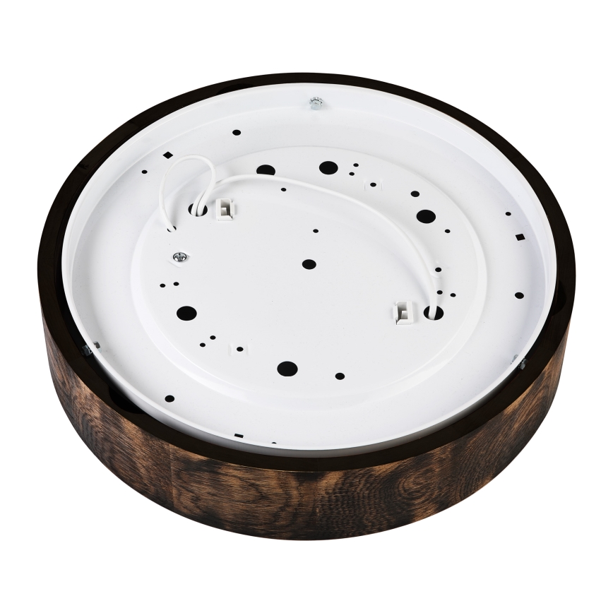 Laevalgusti OAK SMOKY 2xE27/15W/230V ø 37,5 cm tamm/tumepruun
