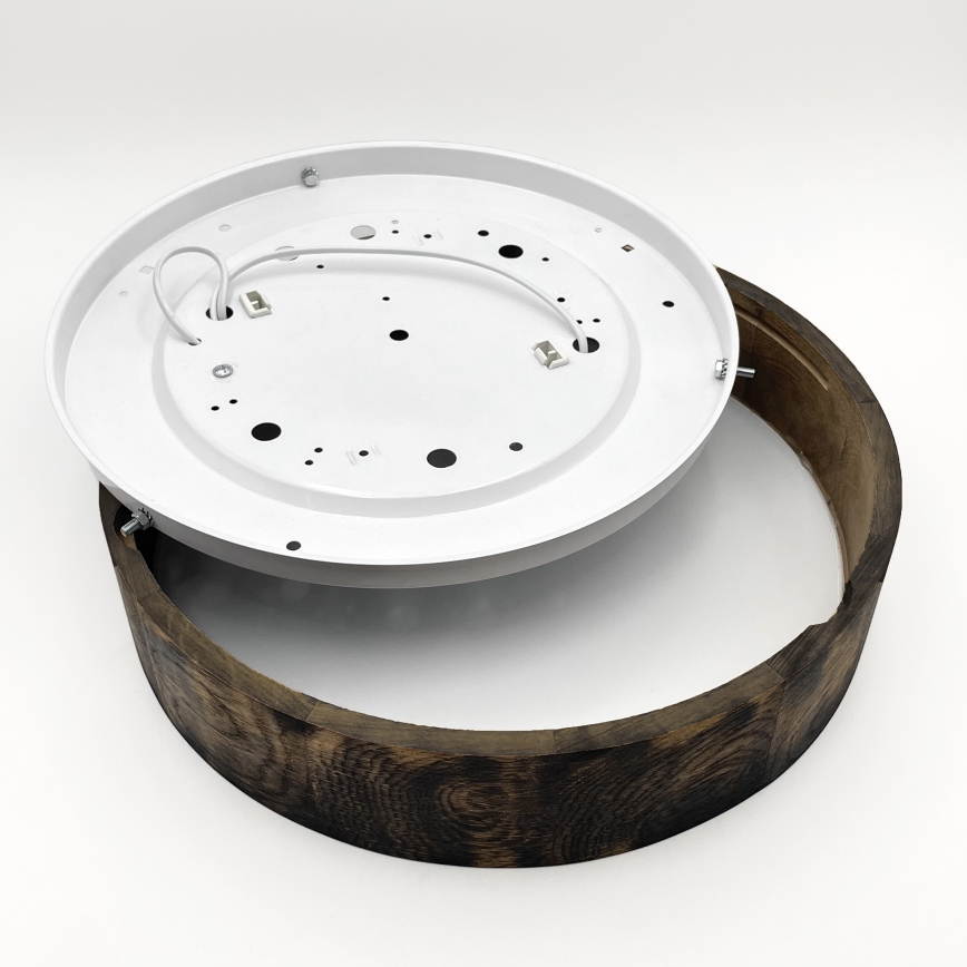 Laevalgusti OAK SMOKY 2xE27/15W/230V ø 37,5 cm tamm/tumepruun