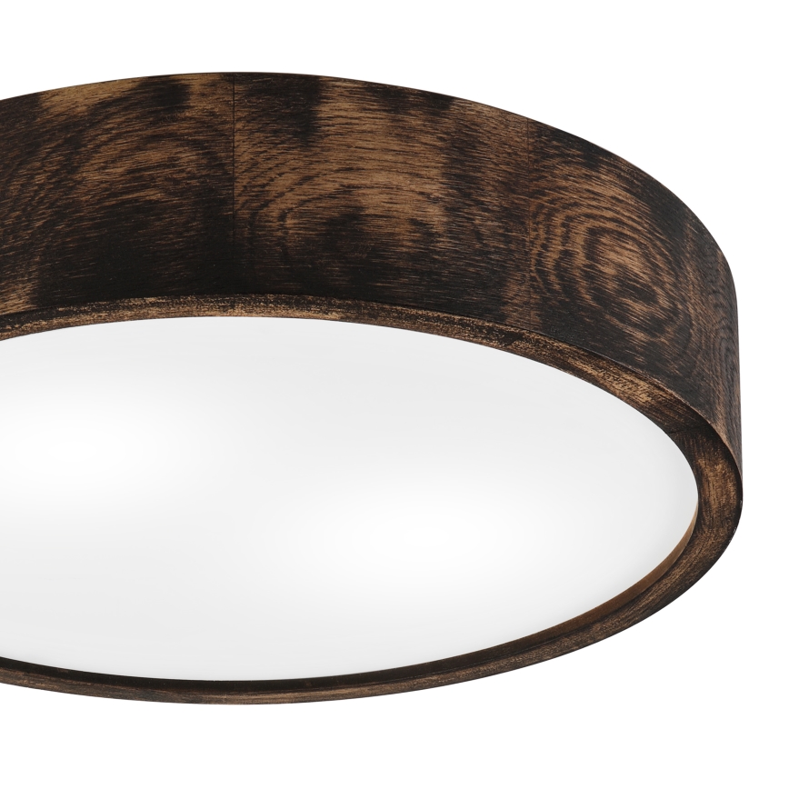 Laevalgusti OAK SMOKY 2xE27/15W/230V ø 37,5 cm tamm/tumepruun