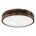 Laevalgusti OAK SMOKY 3xE27/15W/230V ø 47,5 cm tamm/tumepruun