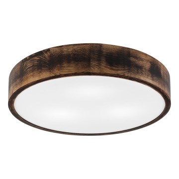 Laevalgusti OAK SMOKY 3xE27/15W/230V ø 47,5 cm tamm/tumepruun