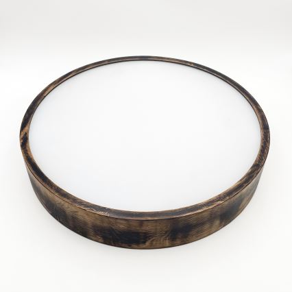 Laevalgusti OAK SMOKY 3xE27/15W/230V ø 47,5 cm tamm/tumepruun