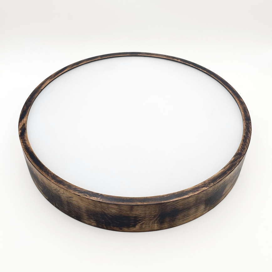 Laevalgusti OAK SMOKY 3xE27/15W/230V ø 47,5 cm tamm/tumepruun