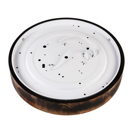 Laevalgusti OAK SMOKY 3xE27/15W/230V ø 47,5 cm tamm/tumepruun
