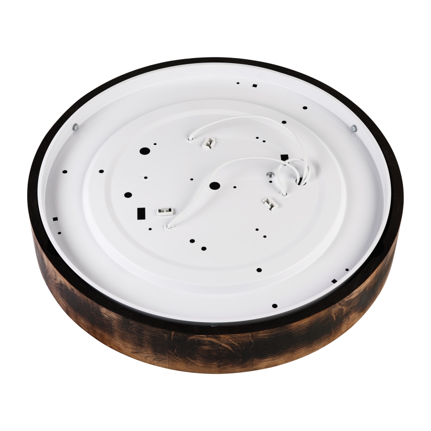 Laevalgusti OAK SMOKY 3xE27/15W/230V ø 47,5 cm tamm/tumepruun