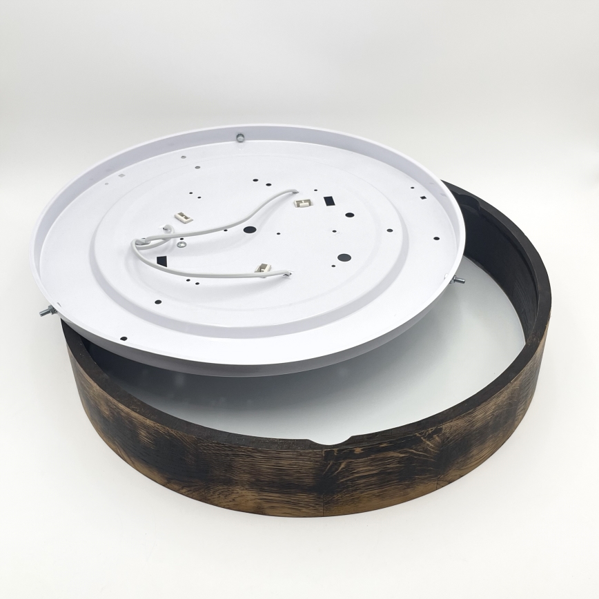 Laevalgusti OAK SMOKY 3xE27/15W/230V ø 47,5 cm tamm/tumepruun