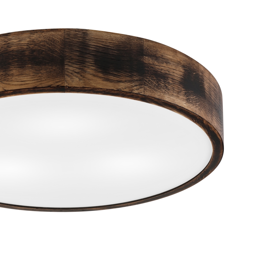 Laevalgusti OAK SMOKY 3xE27/15W/230V ø 47,5 cm tamm/tumepruun