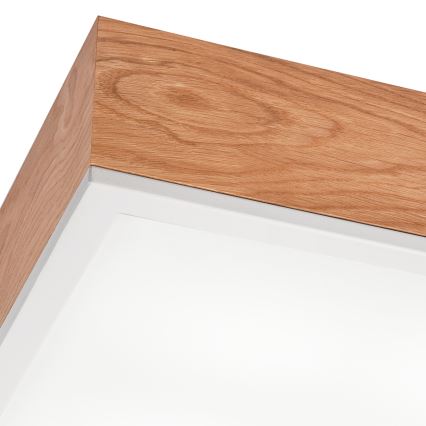 Laevalgusti OAK SQUARE 4xE27/15W/230V 39x39 cm tamm/valge