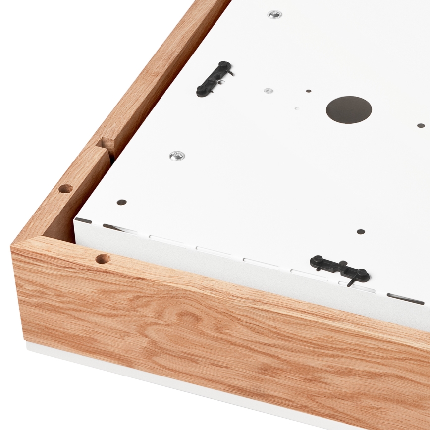 Laevalgusti OAK SQUARE 4xE27/15W/230V 39x39 cm tamm/valge