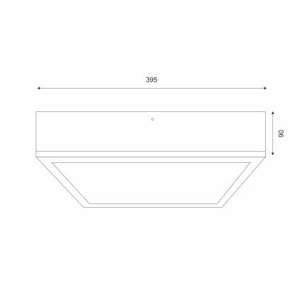 Laevalgusti OAK SQUARE 4xE27/15W/230V 39x39 cm tamm/valge