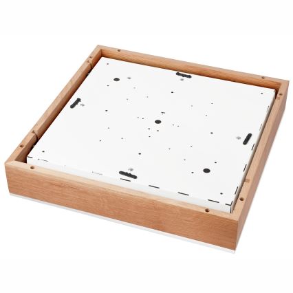 Laevalgusti OAK SQUARE 4xE27/15W/230V 48x48 cm tamm/valge